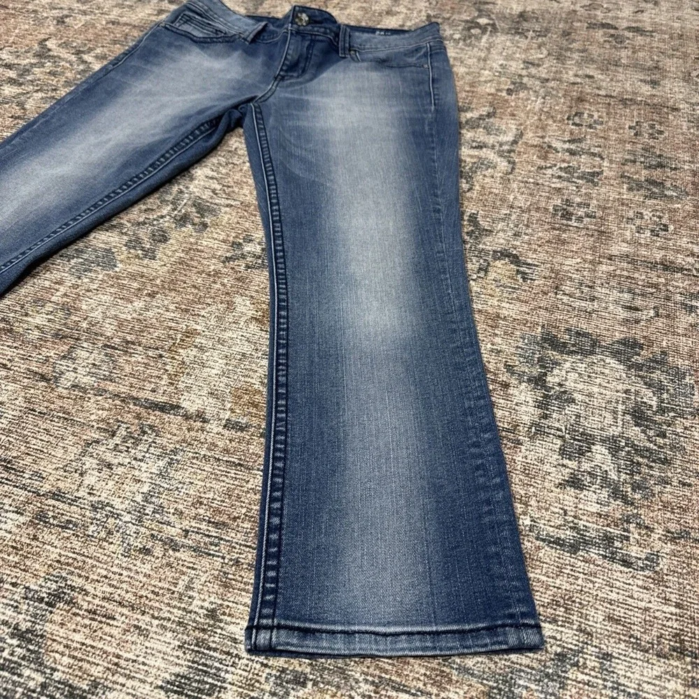 A.N.A Womens Jeans 28/6 Blue Straight Mid Rise Medium Wash Denim Solid 5 Pockets